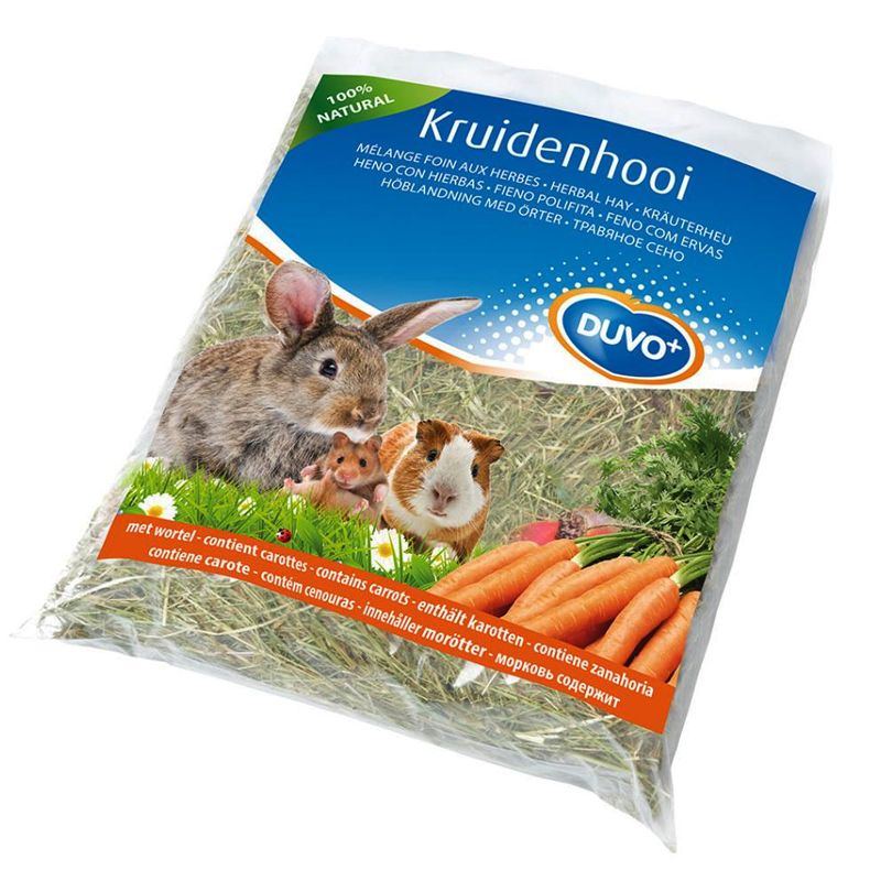 DUVO+ Zeleni sijeno za zečeve i glodavce - s mrkvom 500 g