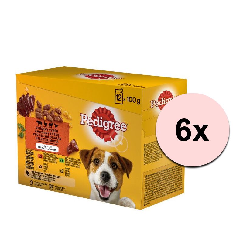 Pedigree mesni izbor vrećica u želeu 6 x (12 x 100g)