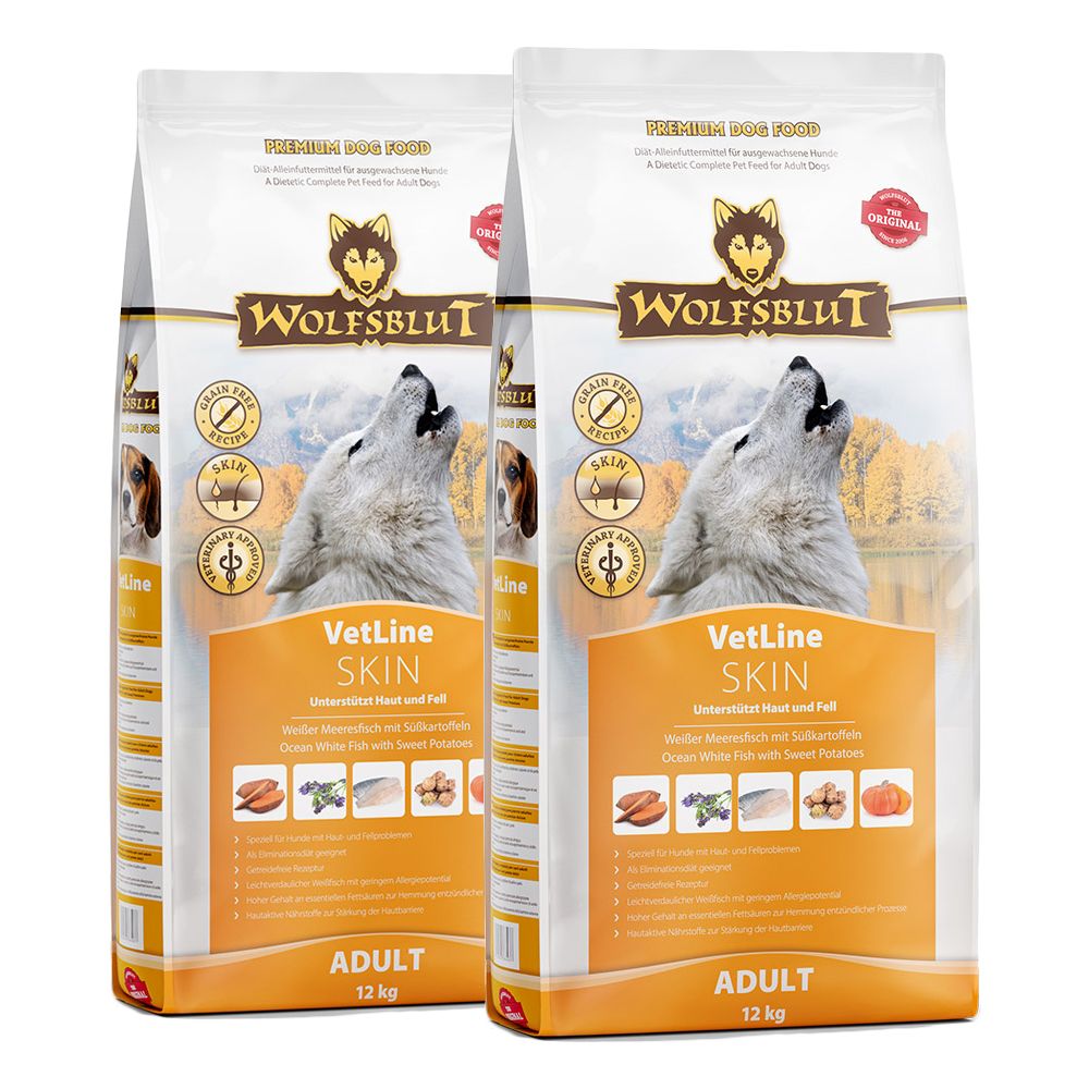 WOLFSBLUT VetLine Skin & Coat 2 x 12 kg