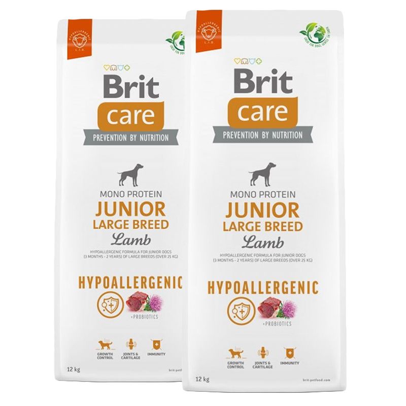 Brit Care Dog Hypoallergenic Junior Large Breed Lamb 2 x 12 kg