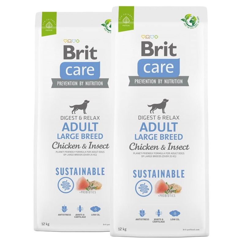 Brit Care Sustainable Adult Large Breed Chicken & Insect 2 x 12 kg