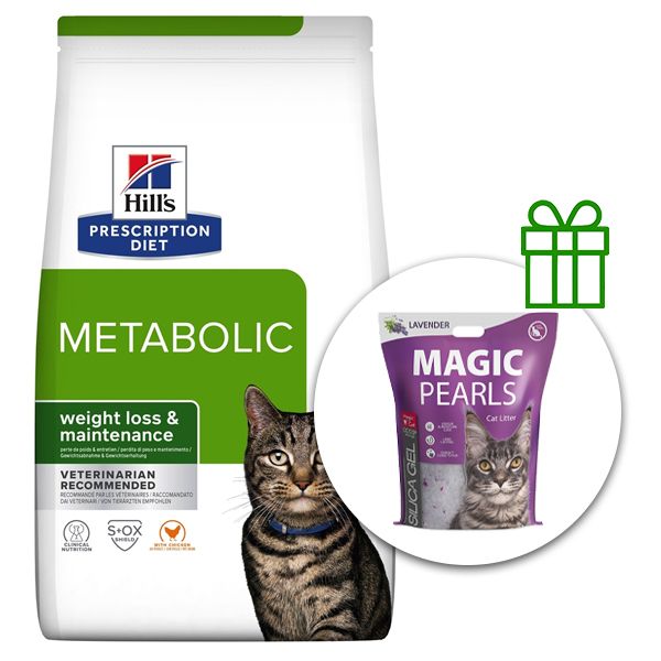 Hill's Prescription Diet Metabolic Regulacija tjelesne težine suho krmivo za mačke 8 kg + stelja GRATIS
