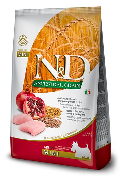 Farmina N&D dog LG ADULT MINI Piletina & Granat 2,5 kg