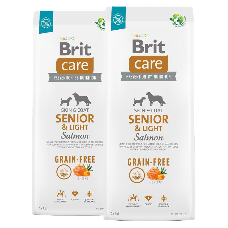 Brit Care Dog Grain-free Senior & Light Salmon 2 x 12 kg
