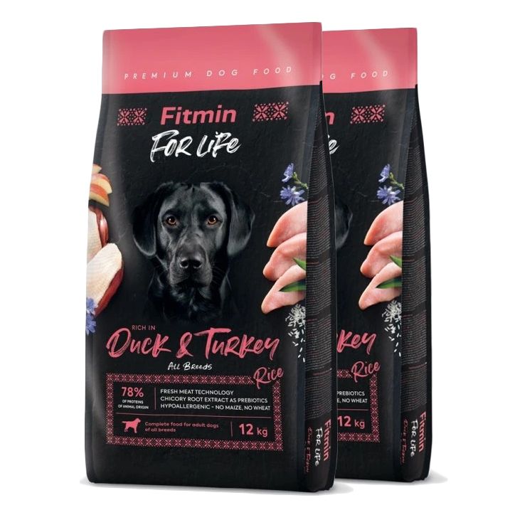 Fitmin dog For Life Duck & Turkey 2 x 12 kg