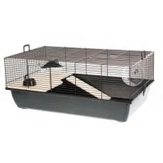Kavez za glodavce TOMMY + Wood - 78 x 48 x 33 cm CRNA