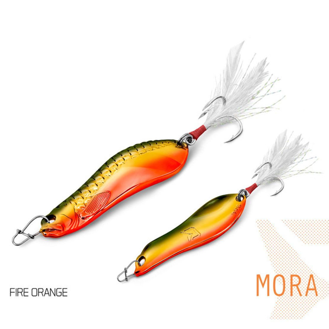 Žlica Delphin MORA 30g FIRE ORANGE hook 4