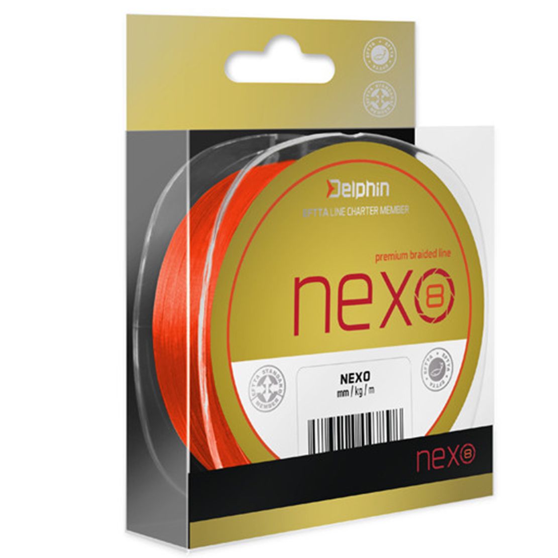 Delphin Upredenica NEXO 8 / fluo narancasta 130m 0,16mm