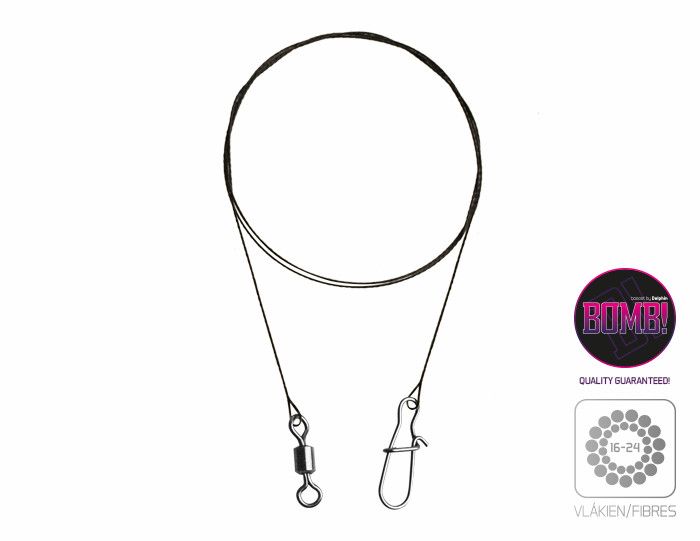 Delphin Volframska sajla BOMB! s vrtilicom i kopcom 2 kom 30cm/9kg