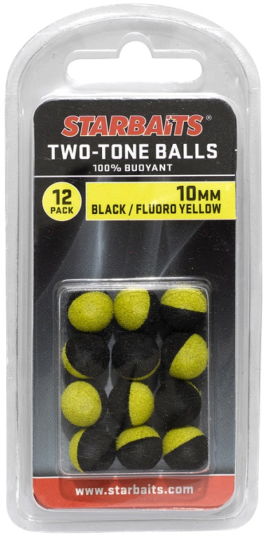 Two Tones Balls 10mm POP UP 12 kom crna/žuta