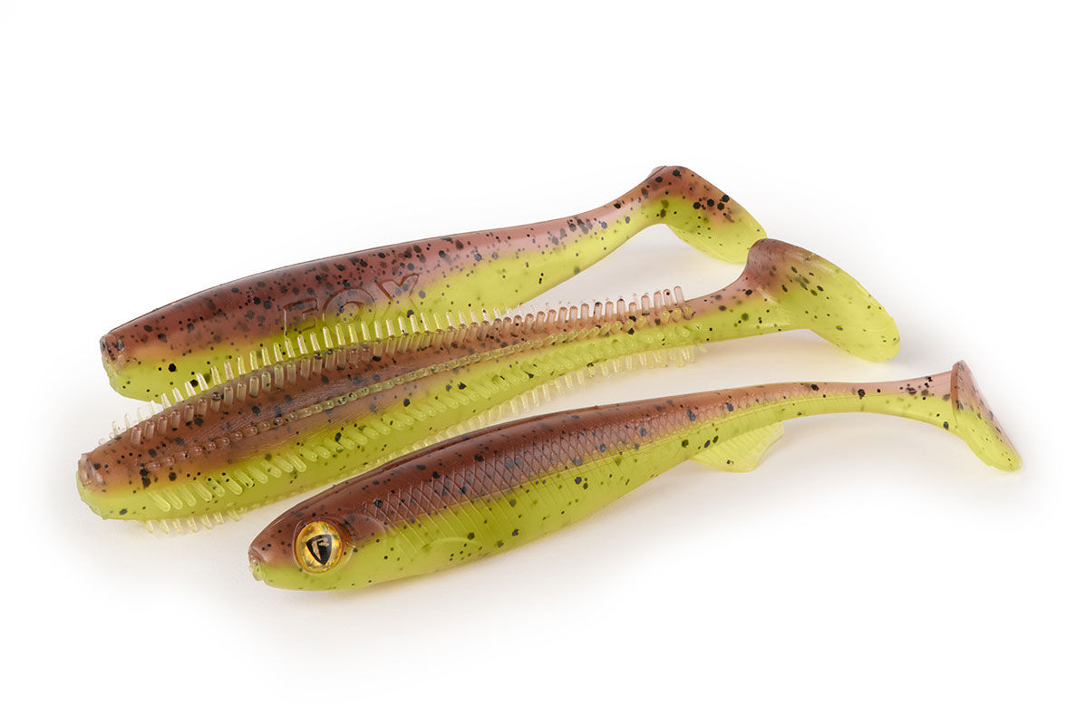 Fox Rage Spikey Shad New Ultra UV Colours 12cm UV Green Pumpkin