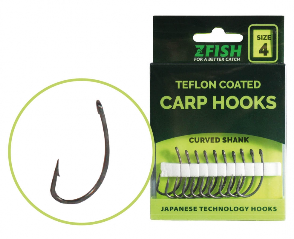 Zfish Teflonske Udice Curved Shank 8