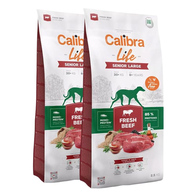 Calibra Dog Life Senior Large Fresh Beef 2 x 12 kg