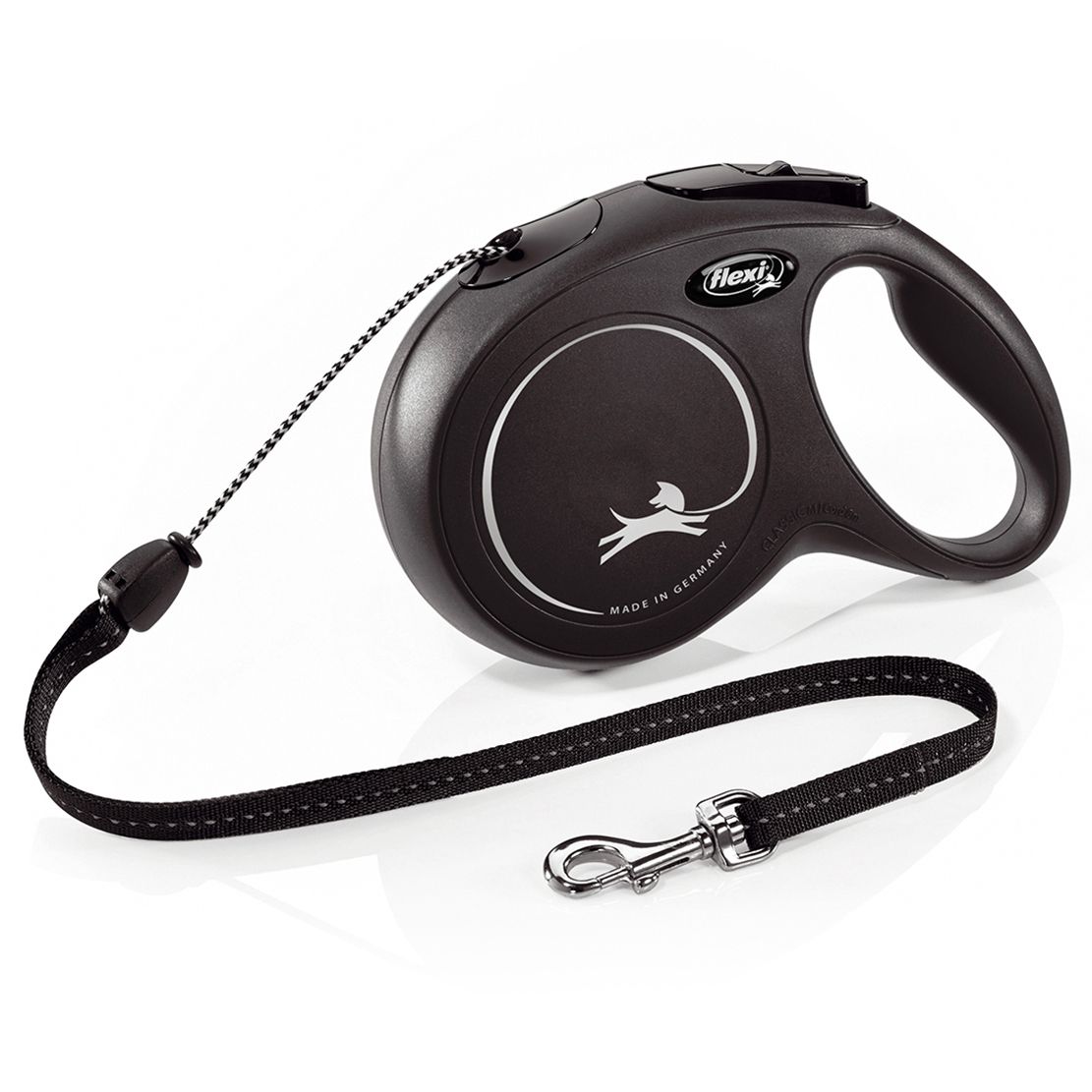 Flexi povodac New Classic M do 20kg, 8m uže - crni