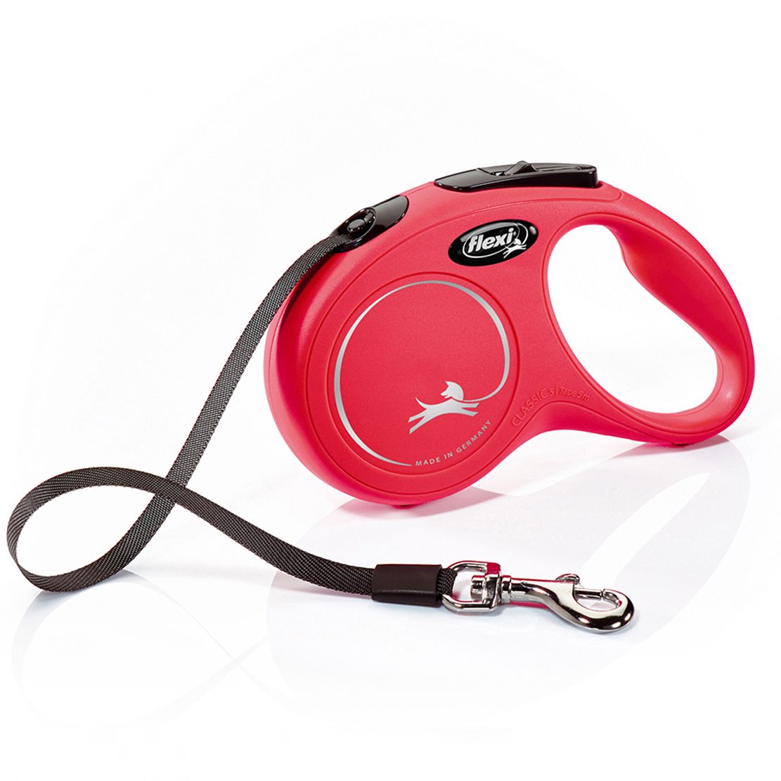 Flexi povodac New Classic S do 15kg, 5m trak - crvena