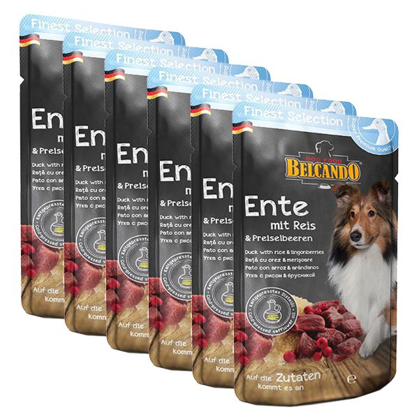 BELCANDO Patka s rižom i brusnicama - 6 x 300g