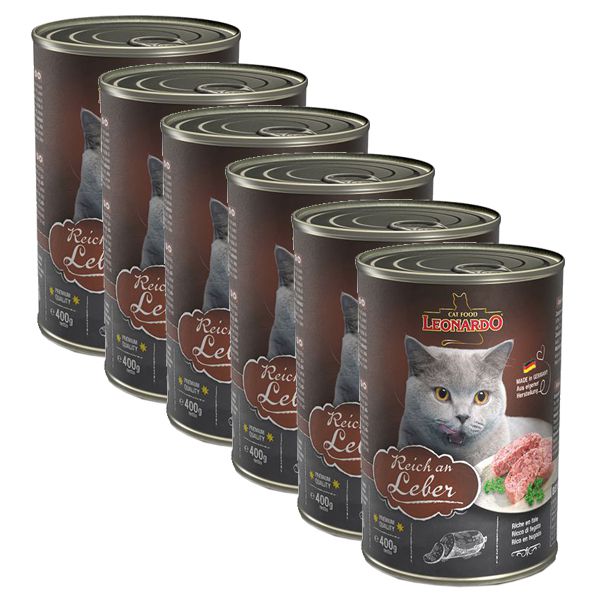Konzerve za mačke Leonardo - Jetra 6 x 400g