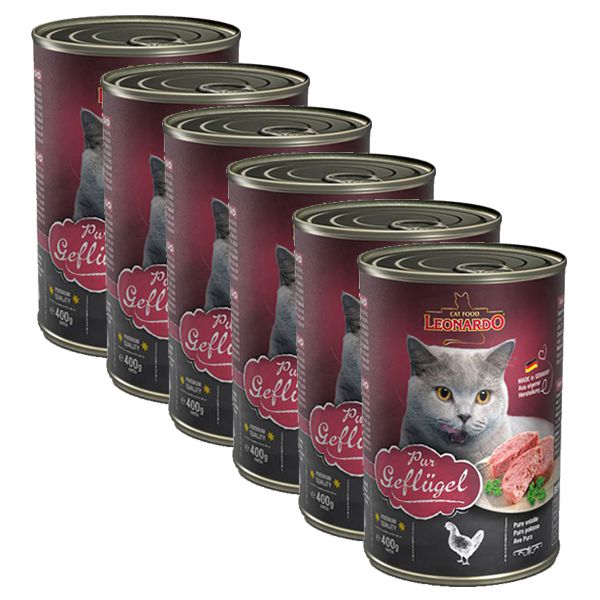 Konzerve za mačke Leonardo - Piletina 6 x 400g