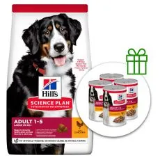 Hill's Science Plan Canine Adult Large Breed Piletina 18 kg + 4 konzerve BESPLATNO