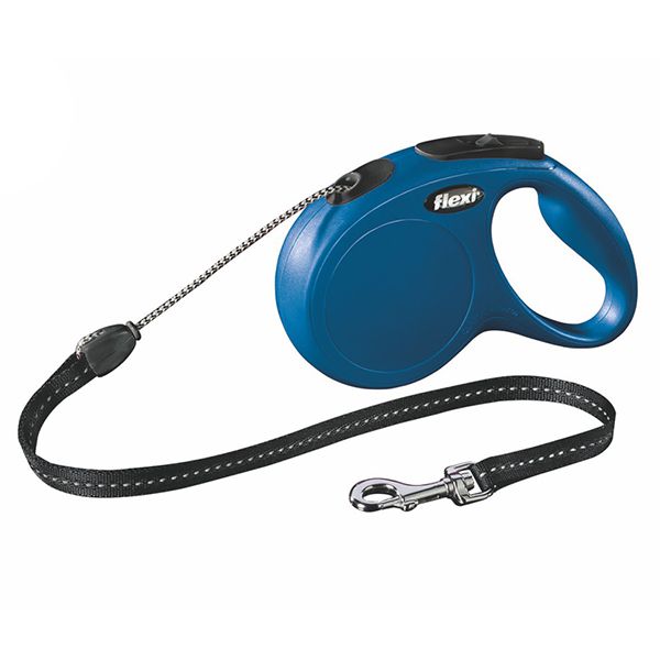 Flexi povodac New Classic M do 20kg, 5m uže - plavi