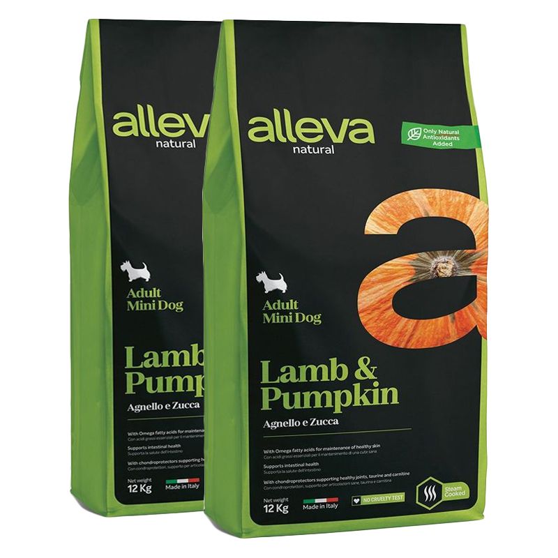 Alleva NATURAL dog lamb & pumpkin adult mini 2 x 12 kg