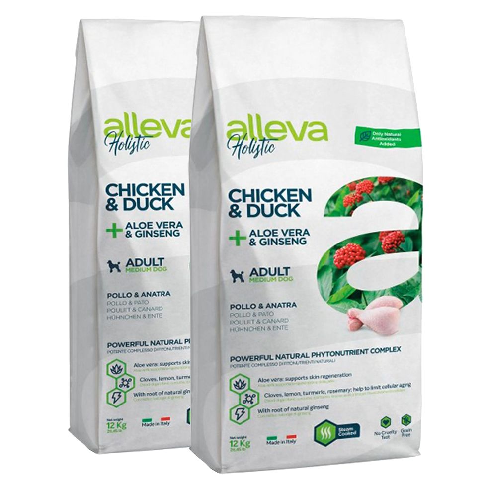 Alleva HOLISTIC dog adult medium chicken & duck 2 x 12 kg