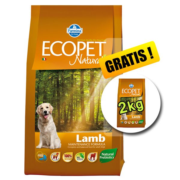Farmina MO P ECOPET N dog LAMB MEDIUM 12 kg + 2kg GRATIS