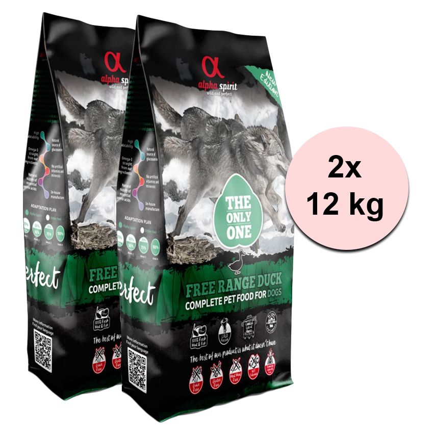Alpha Spirit The Only One - Free Range Duck 2 x 12 kg