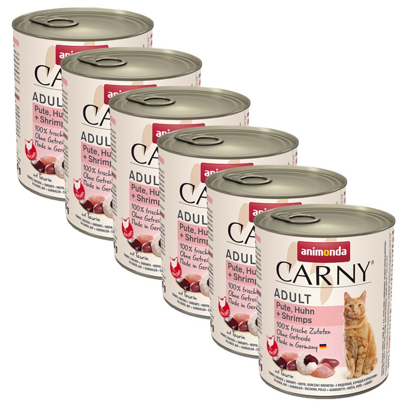 Animonda Carny Adult - Pure Turkey, Chicken & Shrimp 6 x 800 g