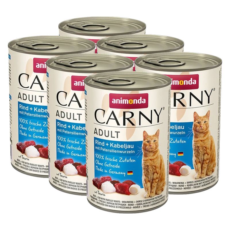 Animonda Carny Adult govedina, oslić i korijen peršuna 6 x 400 g