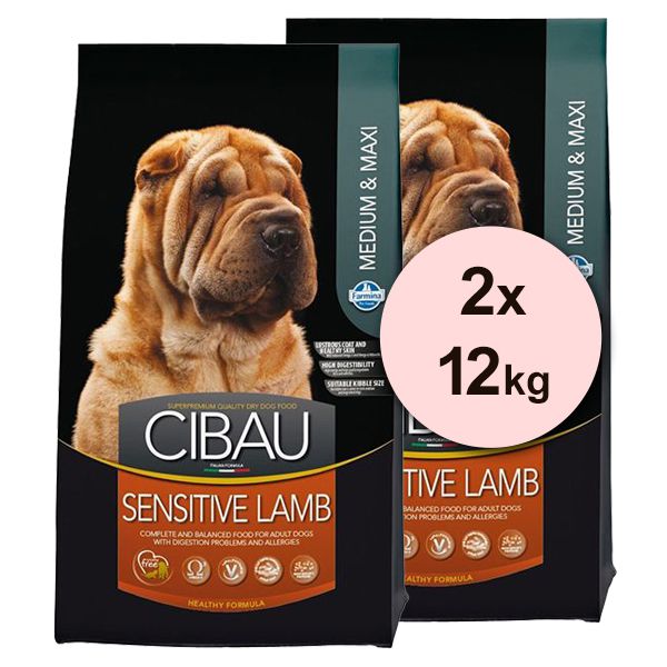 Farmina MO SP CIBAU pas SENSITIVE Janjetina MEDIUM & MAXI 2 x 12 kg