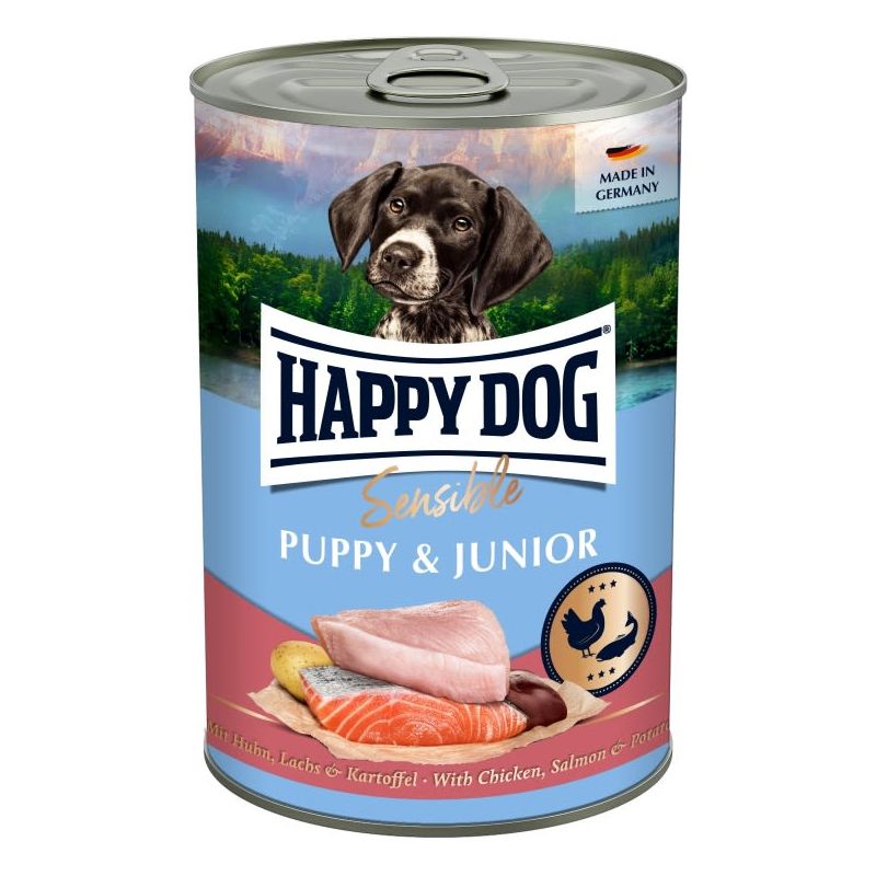 Happy Dog Sensible Puppy & Junior 400 g / piletina & losos