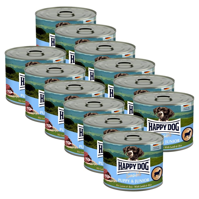 Happy Dog Sensible Puppy & Junior 12 x 200 g / janjetina