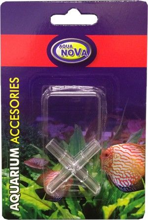 Aqua Nova Razvodnik za zračne cijevi 4/6 mm - Plastični križ 2 kom