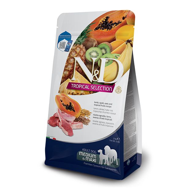Farmina N&D dog TROPICAL SELECTION (AG) adult medium & maxi, janjetina 10 kg