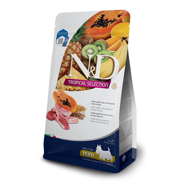 Farmina N&D dog TROPICAL SELECTION (AG) adult mini, janjetina 1,5 kg
