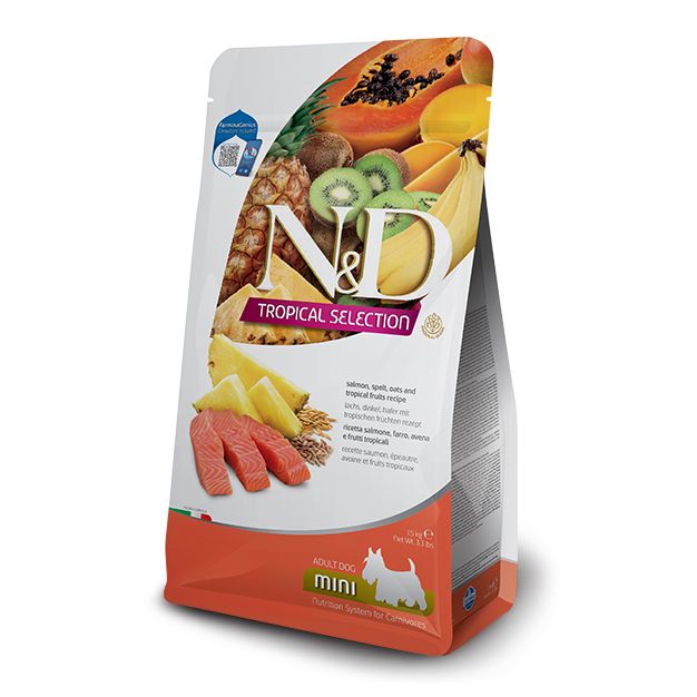Farmina N&D dog TROPICAL SELECTION (AG) adult mini, losos 1,5 kg