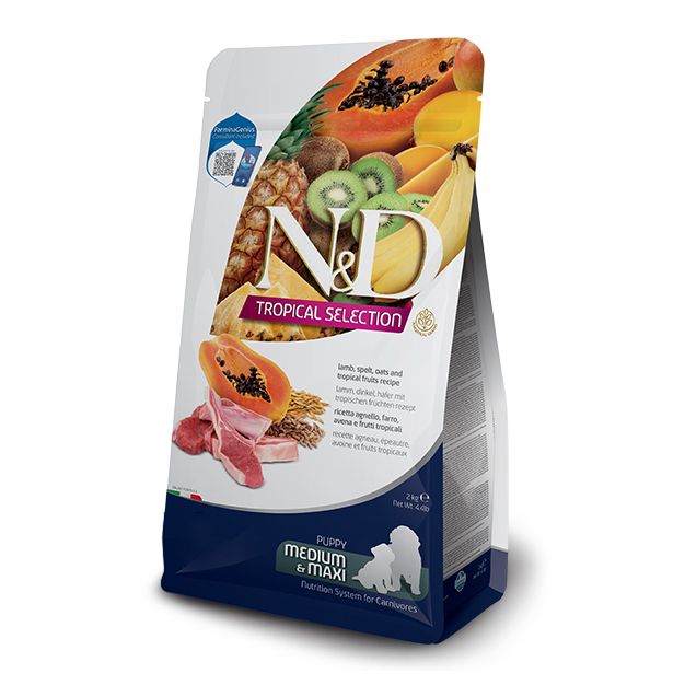 Farmina N&D dog TROPICAL SELECTION (AG) puppy medium & maxi, janjetina 10 kg