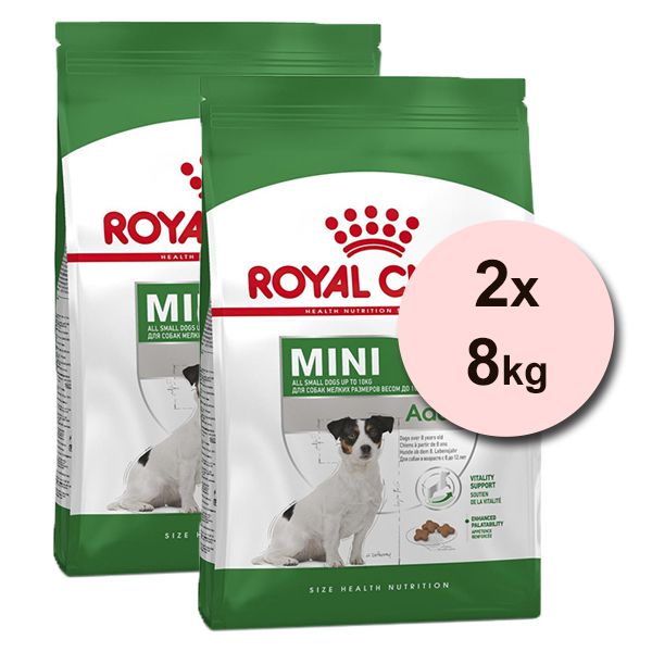 Royal Canin Mini Adult 8+ suho krmivo za odrasle starije pse 2 x 8 kg