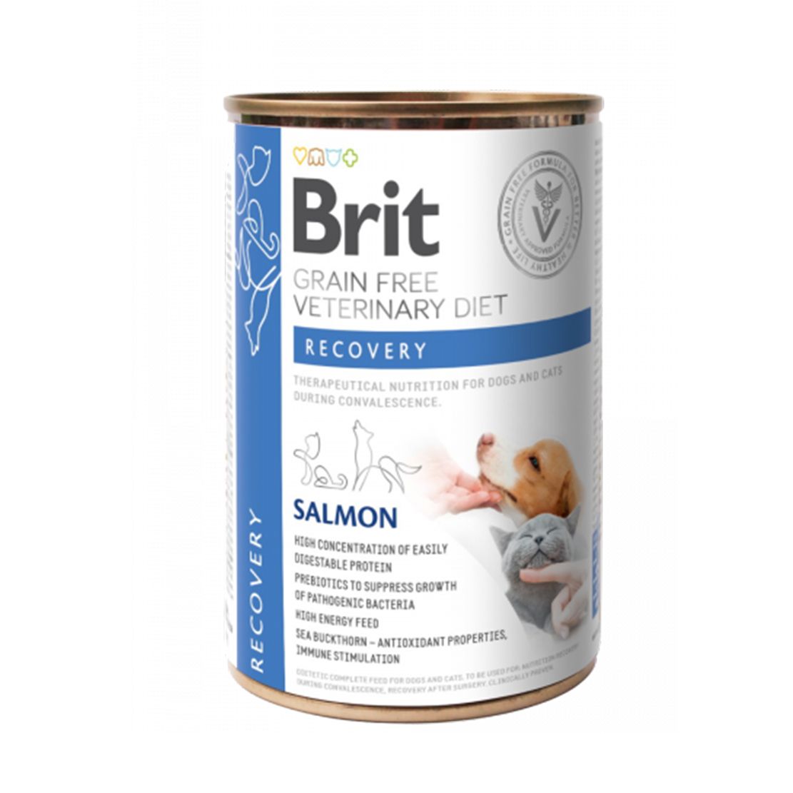 Brit Veterinary Diets GF cat + dog Recovery salmon 400 g