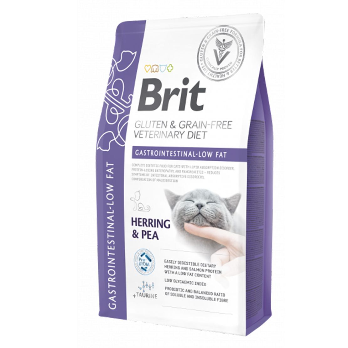 Brit Veterinary Diets GF cat Gastrointestinal Low Fat 2 kg