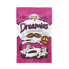 Poslastice za mačke - DREAMIES jastučići s govedinom, 60g