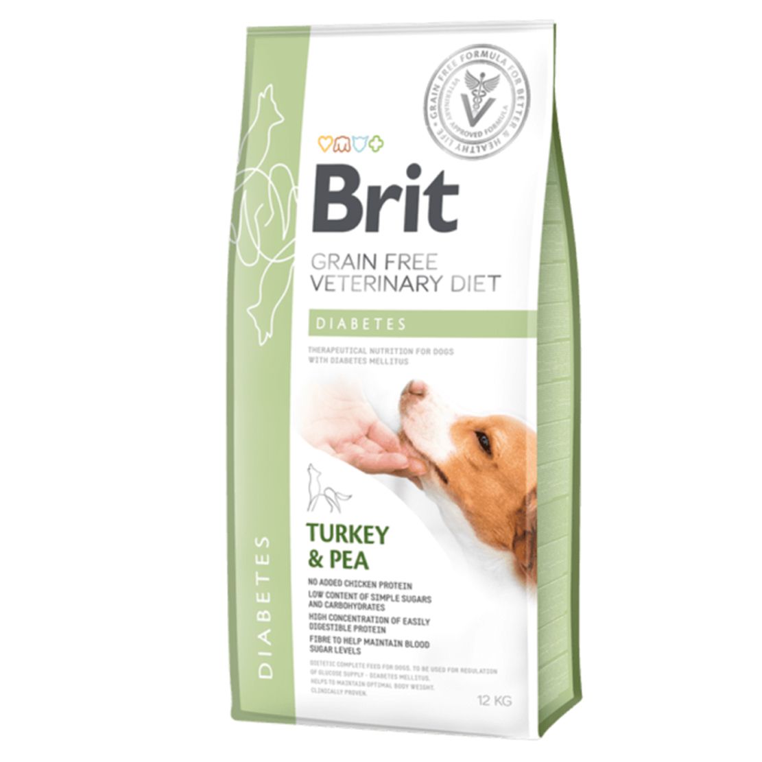 Brit Veterinary Diets GF dog Diabetes 12 kg