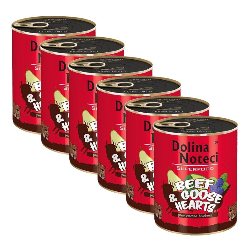 Dolina Noteci Superfood Govedina & Patka srca 6 x 400 g