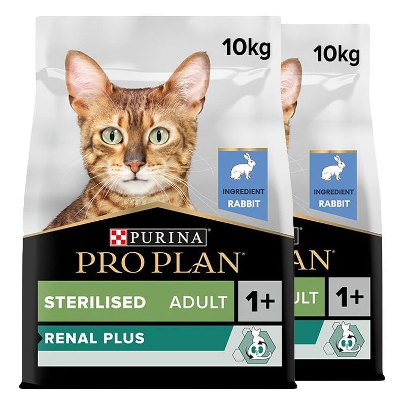 PRO PLAN Adult Sterilised Renal Plus granule za mačke s kunićem 2x10 kg