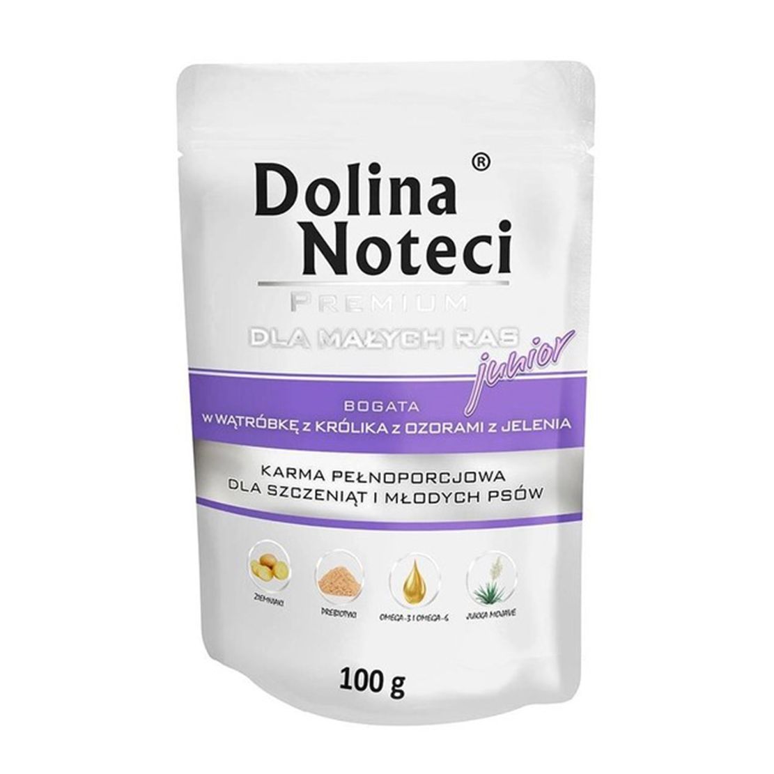 Dolina Noteci Premium Junior Small Breed Rabbit Liver & Deer Tongues 100 g