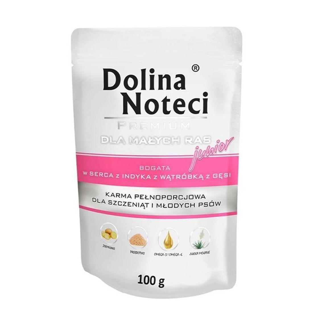 Dolina Noteci Premium Junior Small Breed Turkey Hearts & Goose Liver 100 g