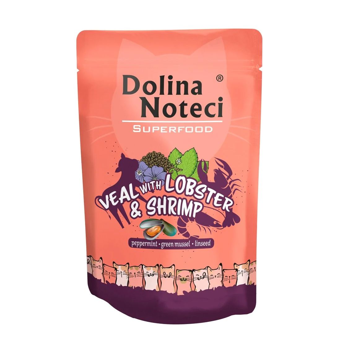 Dolina Noteci Superfood Cat Veal with Lobster & Shrimp 85 g