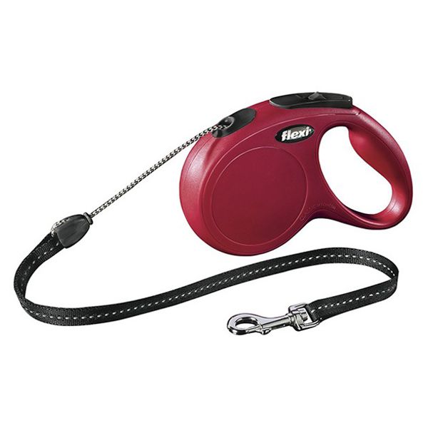 Flexi povodac New Classic M do 20kg, 5m uže - crvena
