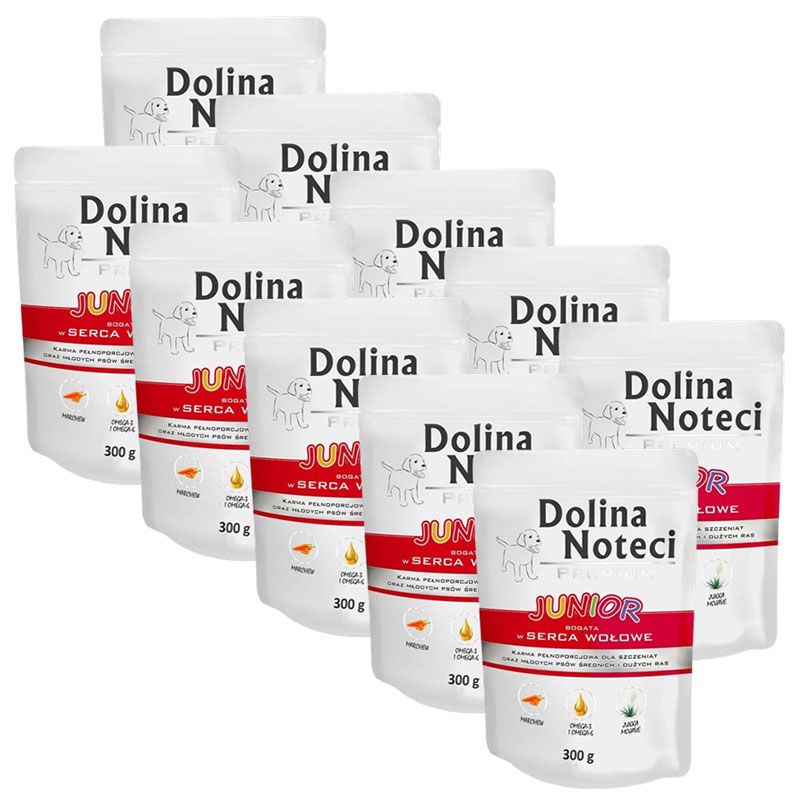 Dolina Noteci Premium Junior Rich In Beef Hearts 10 x 300 g